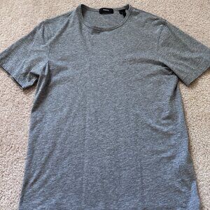 Theory Precise Tee Luxe Pima Cotton Heather Gray Crewneck T-Shirt Size XS